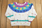Vintage 1990s Easter Knit Crewneck Sweater  90s Crewneck  Made In USA  Preppy