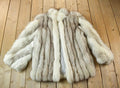 Vintage 1970s Shadow Blue Frost Fox Fur Coat Paul Magdon 42 Inch Bust