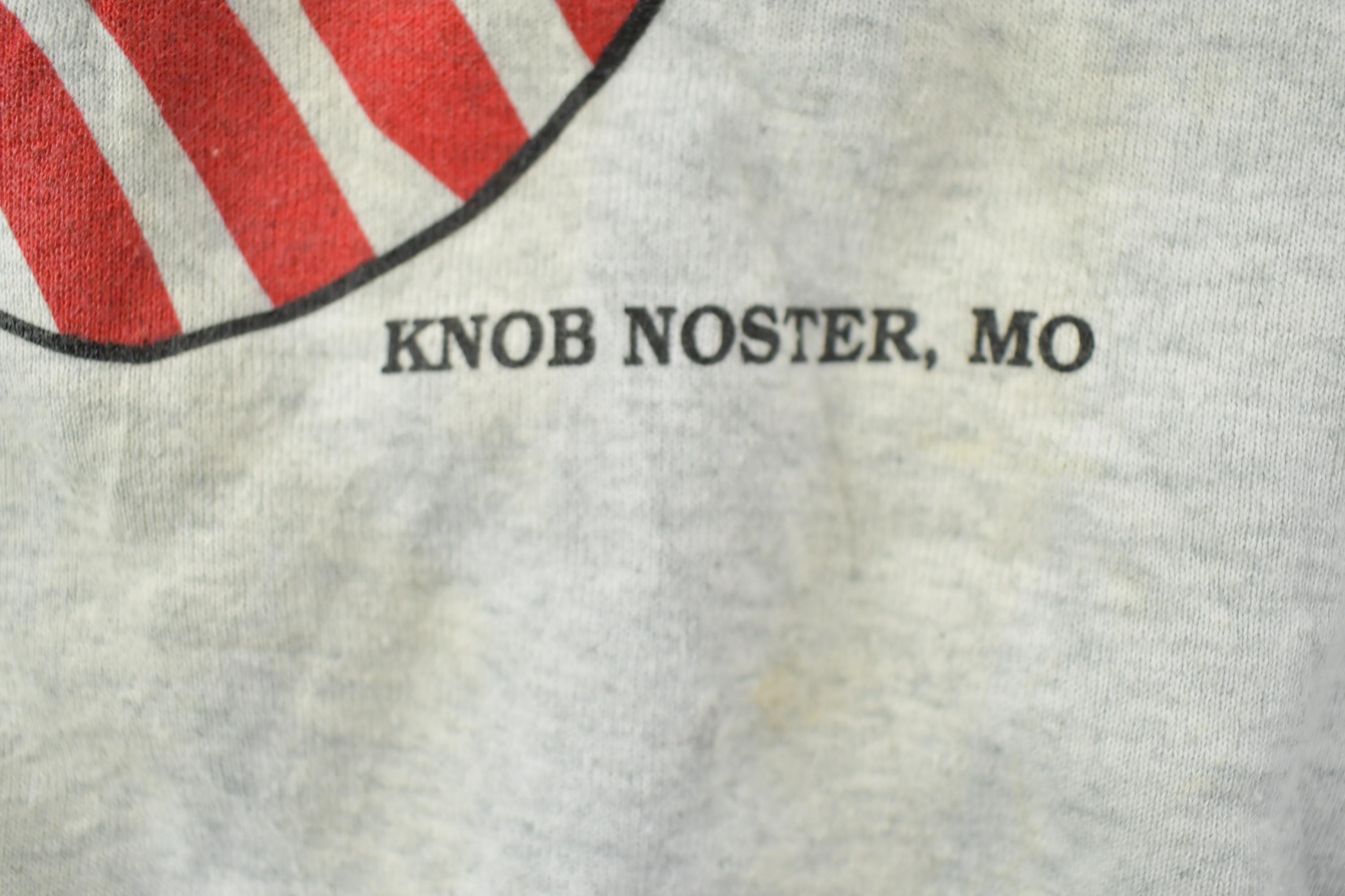 Vintage 1990s Stealth Bomber Knob Noster American Flag Crewneck Sweatshirt