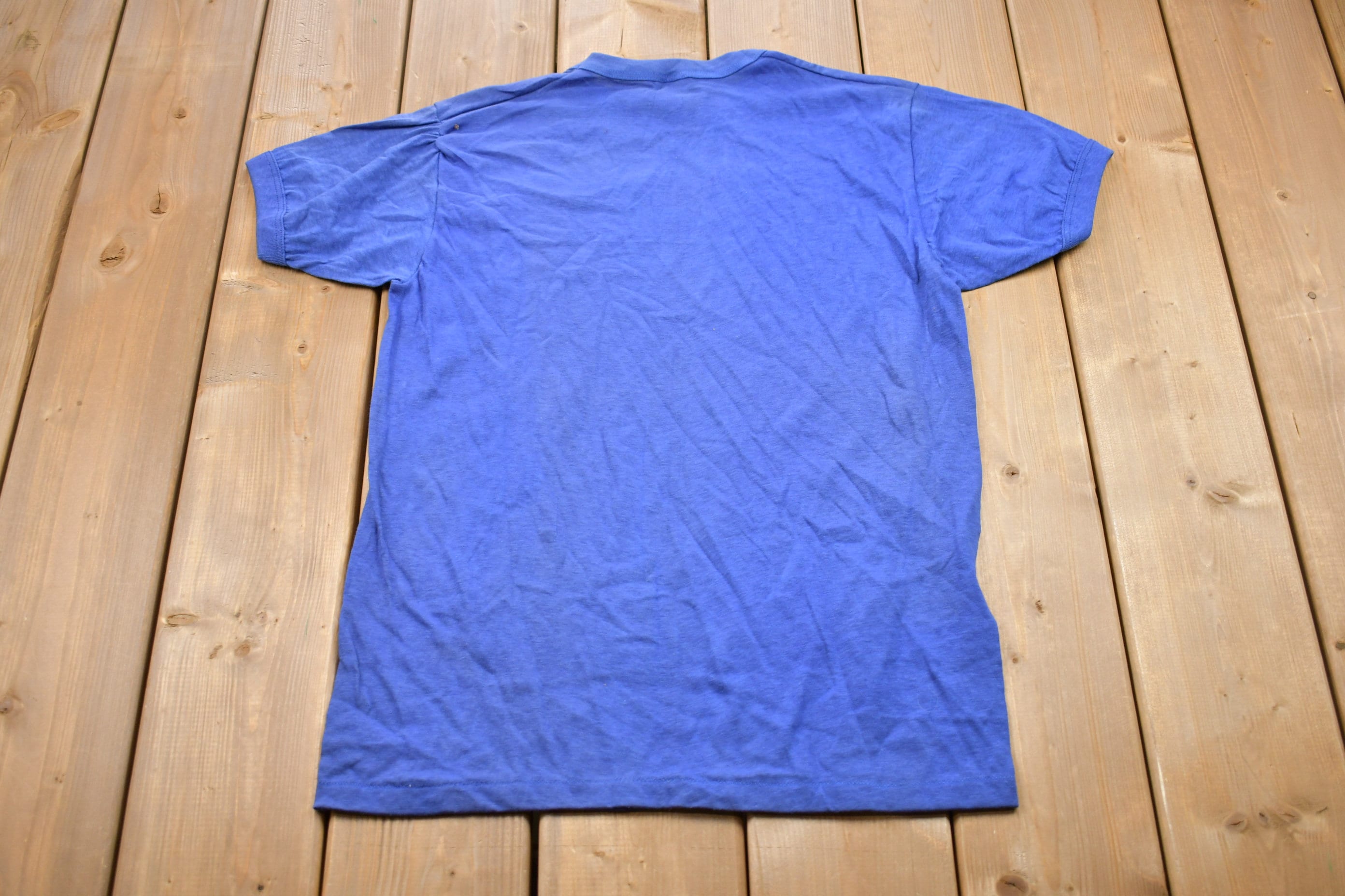 Vintage 1970s Fairline Blue Ringer T-Shirt /
