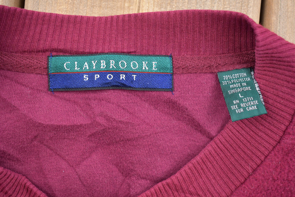 Vintage 1990s Claybrooke Henley Crewneck Sweatshirt