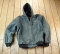 Vintage Y2K Distressed Tough Duck Hooded Jacket Made In USA