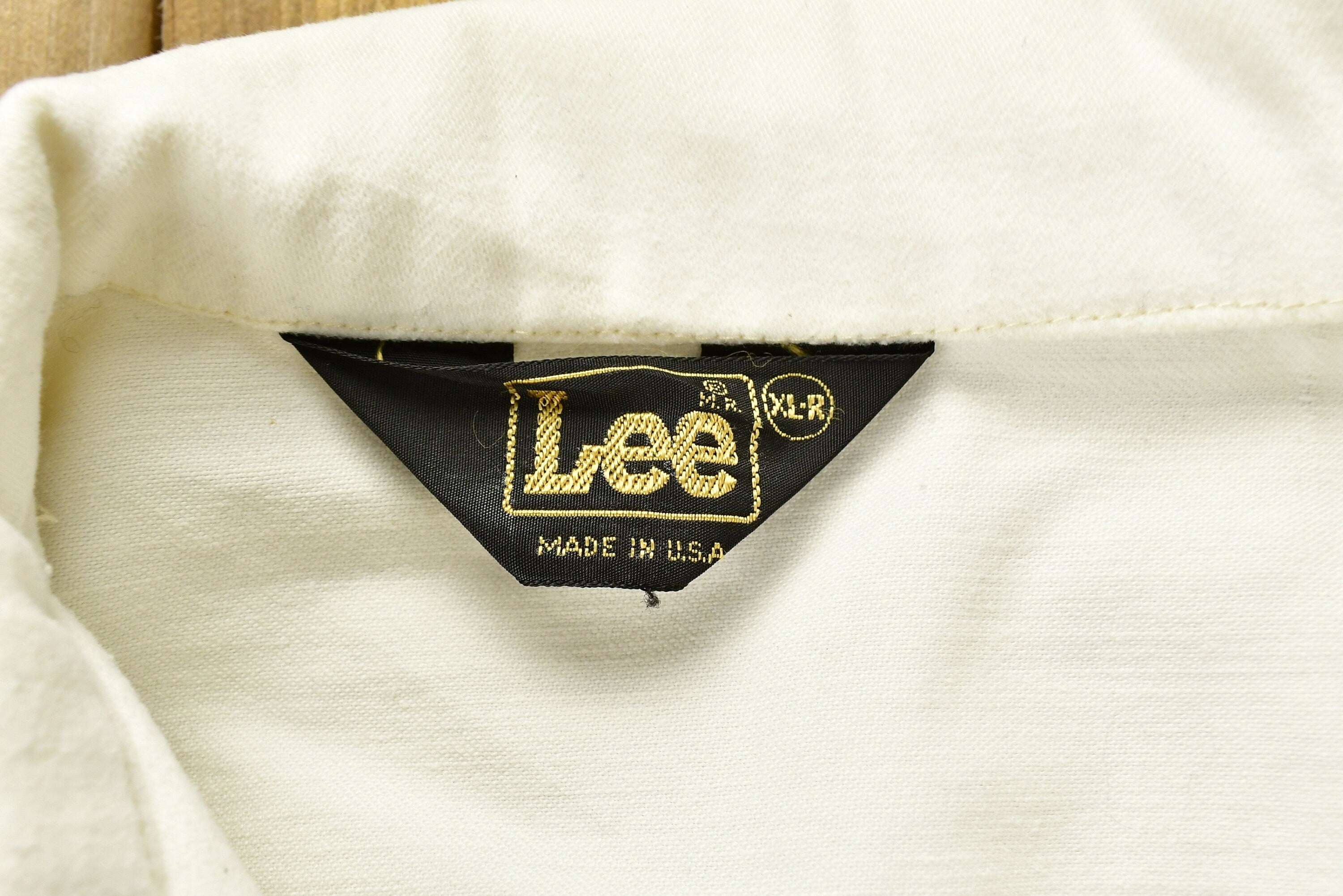 Vintage 1980s Lee White Denim Jean Jacket