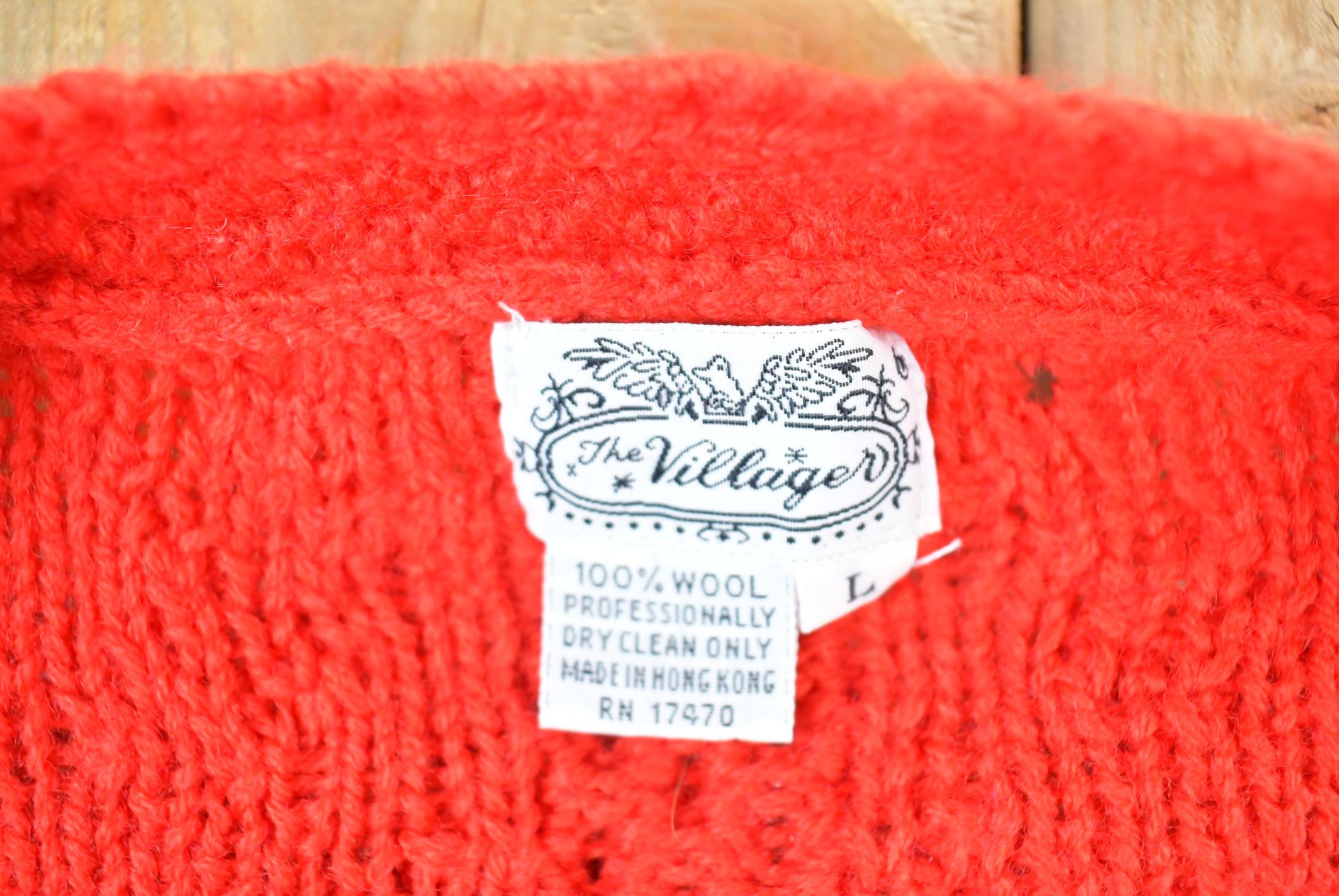 Vintage 1990s The Villiager 100% Wool Quarter Button Knit Sweater