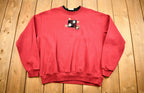 Vintage 1990s Embroidered Bird Mock Neck Sweater