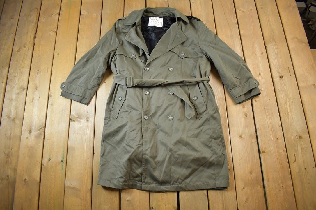 Vintage 1980s Towne London Fog Full Length Double Breasted Trench Coat