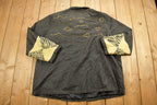 Vintage 1990s Alex Kin Abstract Patchwork Button Up Shirt /