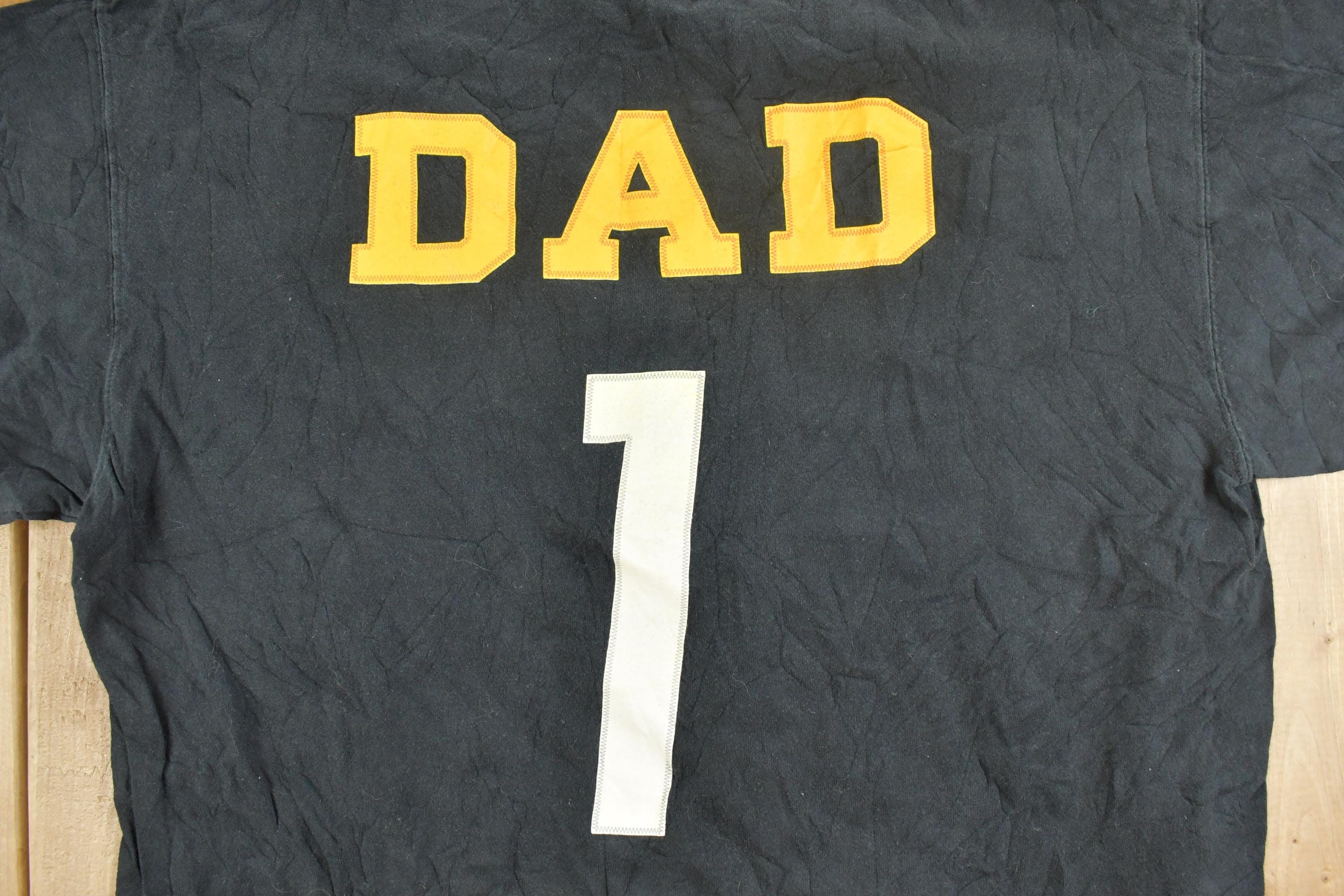 Vintage 1990s Pittsburgh Steelers #1 Dad NFL Graphic T-Shirt