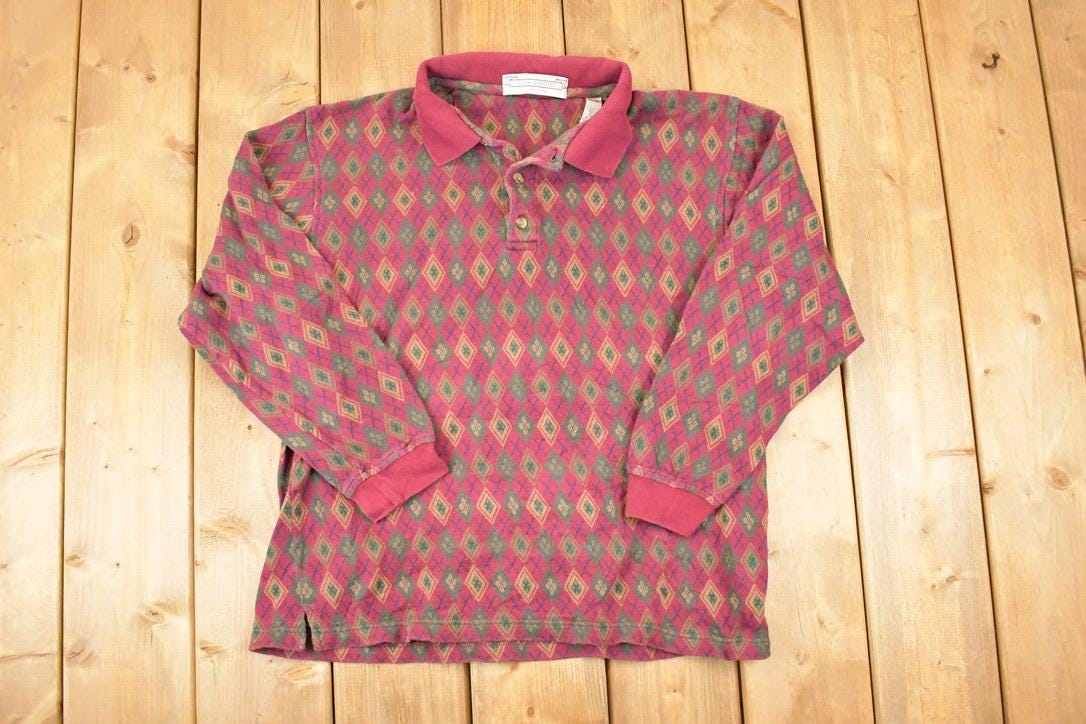 Vintage 1990s John Ashford Quarter Button Up Shirt Men's M