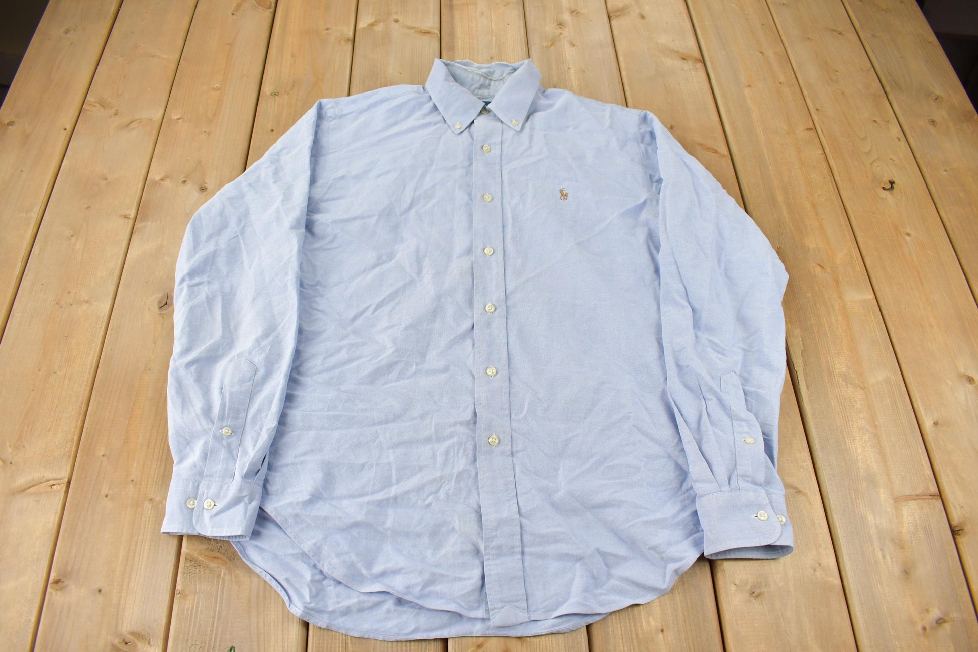 Vintage 1990s Ralph Lauren Button Up Classic Oxford Dress Shirt