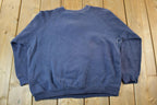 Vintage 1990s Blank Blue Crewneck Sweatshirt Adult Medium