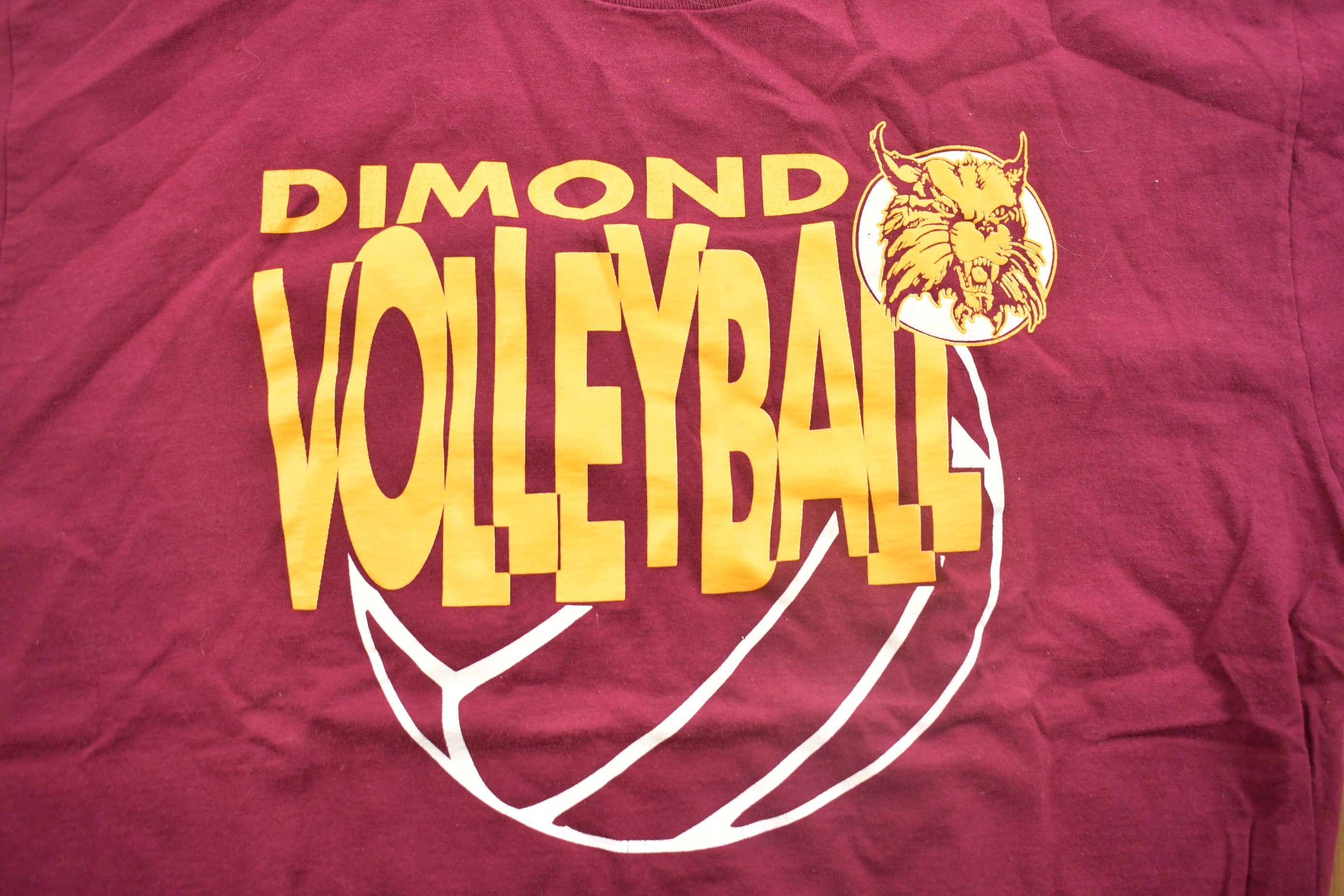 Vintage 1990s Jerzees Diamond Volleyball Graphic T-Shirt