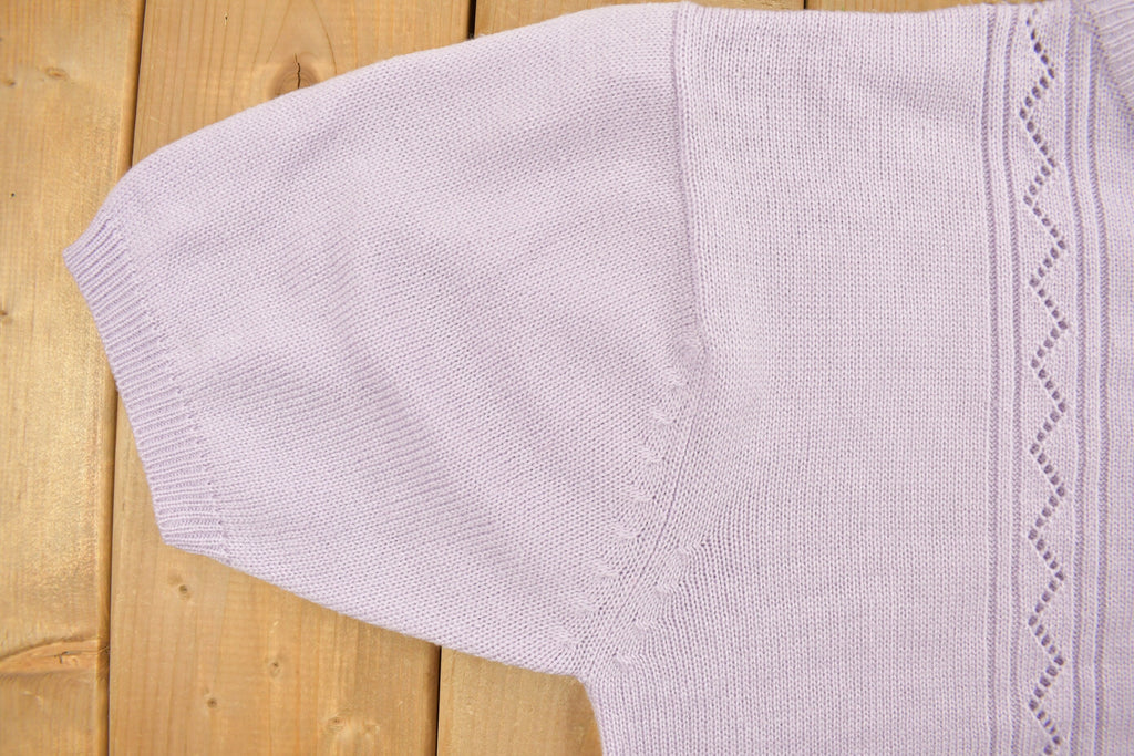 Vintage 1990s Sears Tradition Knitted Short Sleeve Crewneck Sweater