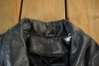 Vintage 1990s Genuine Leather Biker Jacket Adult Large