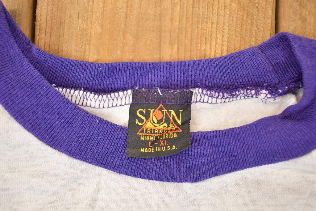 Vintage 1990s Sun Triangle Miami Florida Crewneck Sweatshirt Women's XL