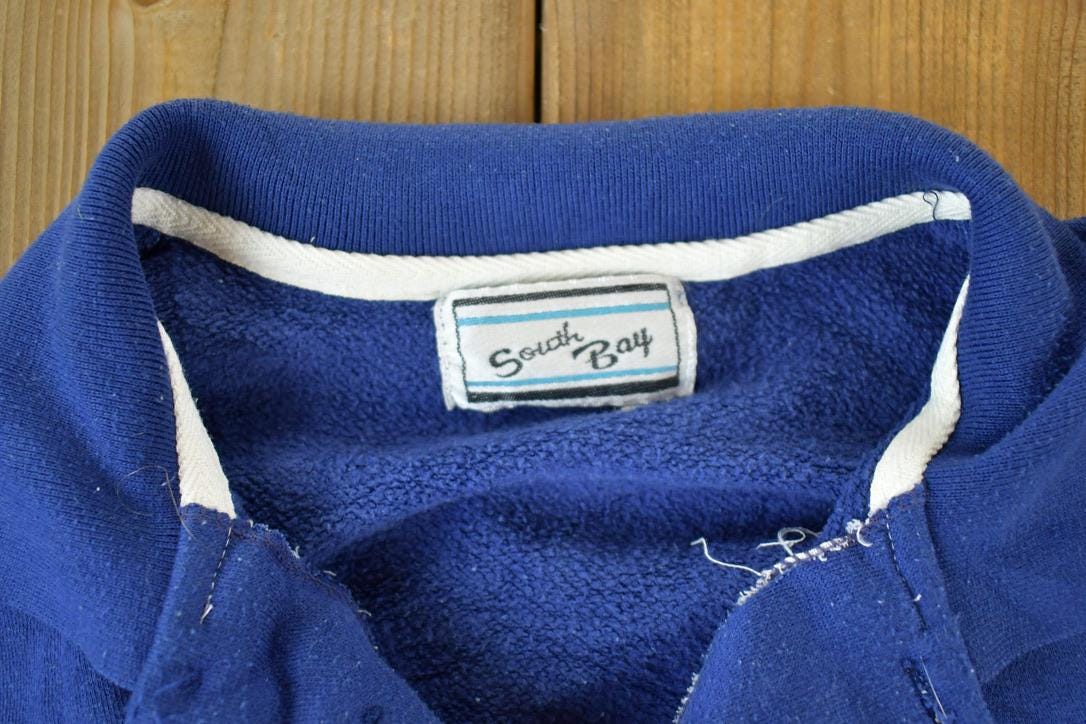 Vintage 1990s South Bay Souvenir Collared Crewneck Sweatshirt Made In USA