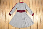 Vintage 1980s Houndstooth Plaid Shirt Dress