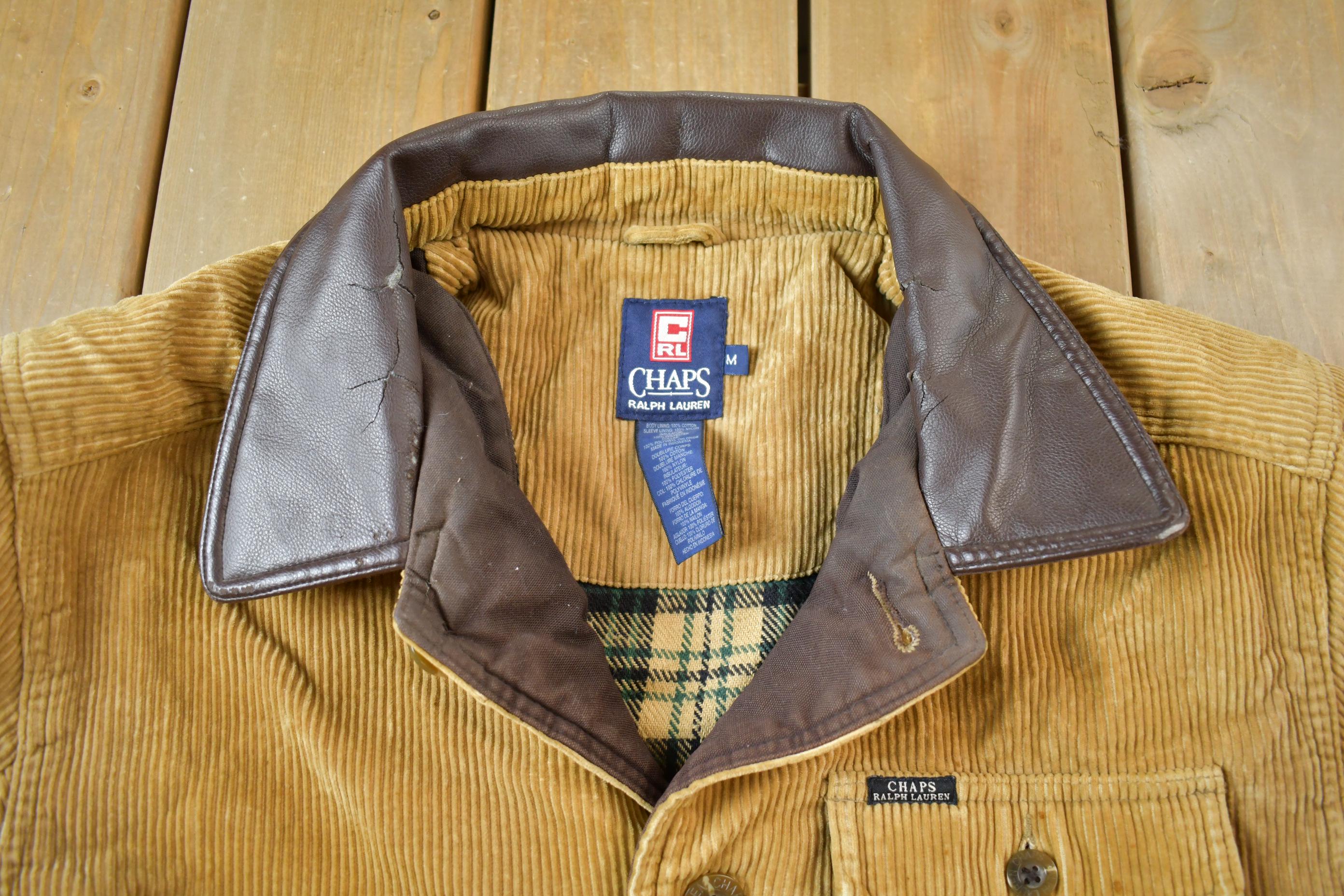 Vintage 1990s Distressed Chaps Ralph Lauren Corduroy Hunting Coat - Medium