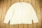 Vintage 1990s Anthony Richards 3D Cable Knit Cardigan Sweater