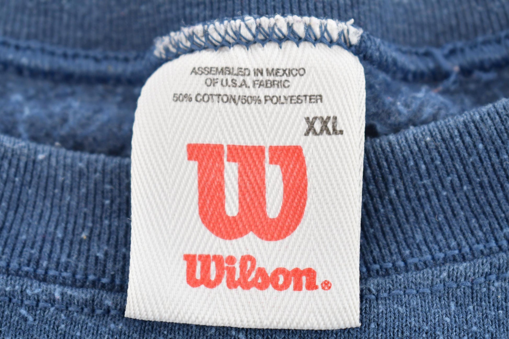 Vintage 1990s Blank Blue Wilson Crewneck Sweatshirt