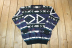 Vintage 1990s Perspective Knit Crewneck Sweater