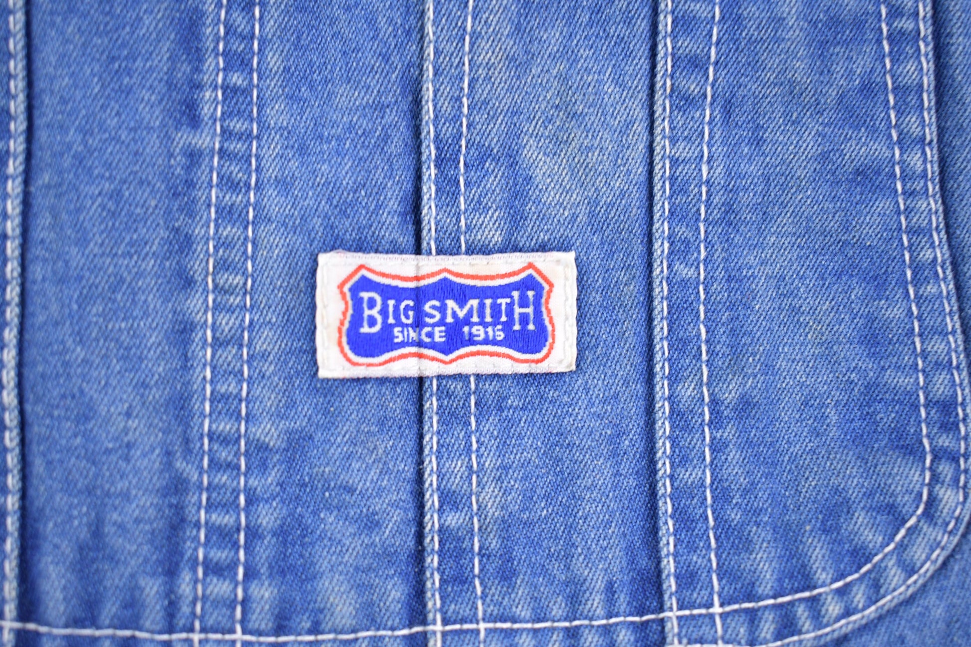 Vintage 1970s Big Smith Cut Off Jean Overalls Size 44 x 24