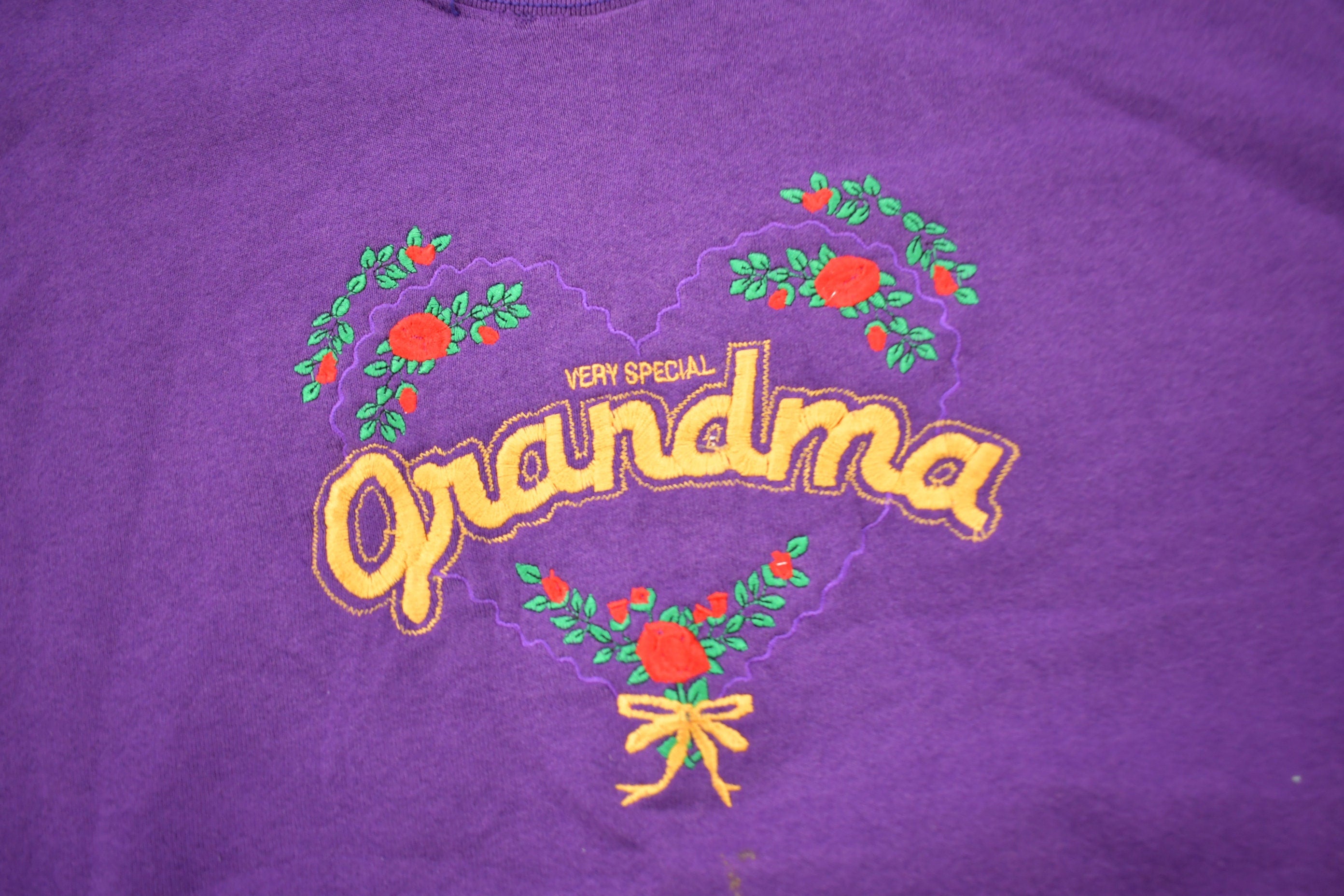 Vintage 1990s Very Special Grandma Cute Crewneck Sweater