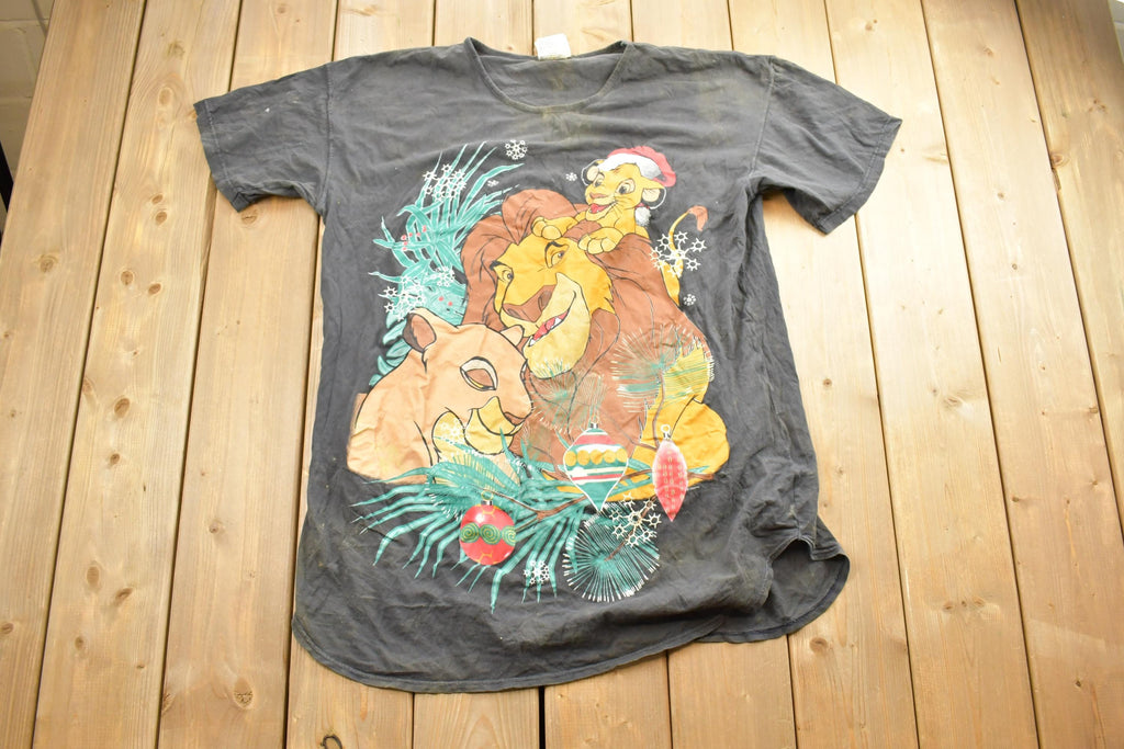Vintage 1990s The Lion King Christmas Disney Cartoon Promo T-Shirt
