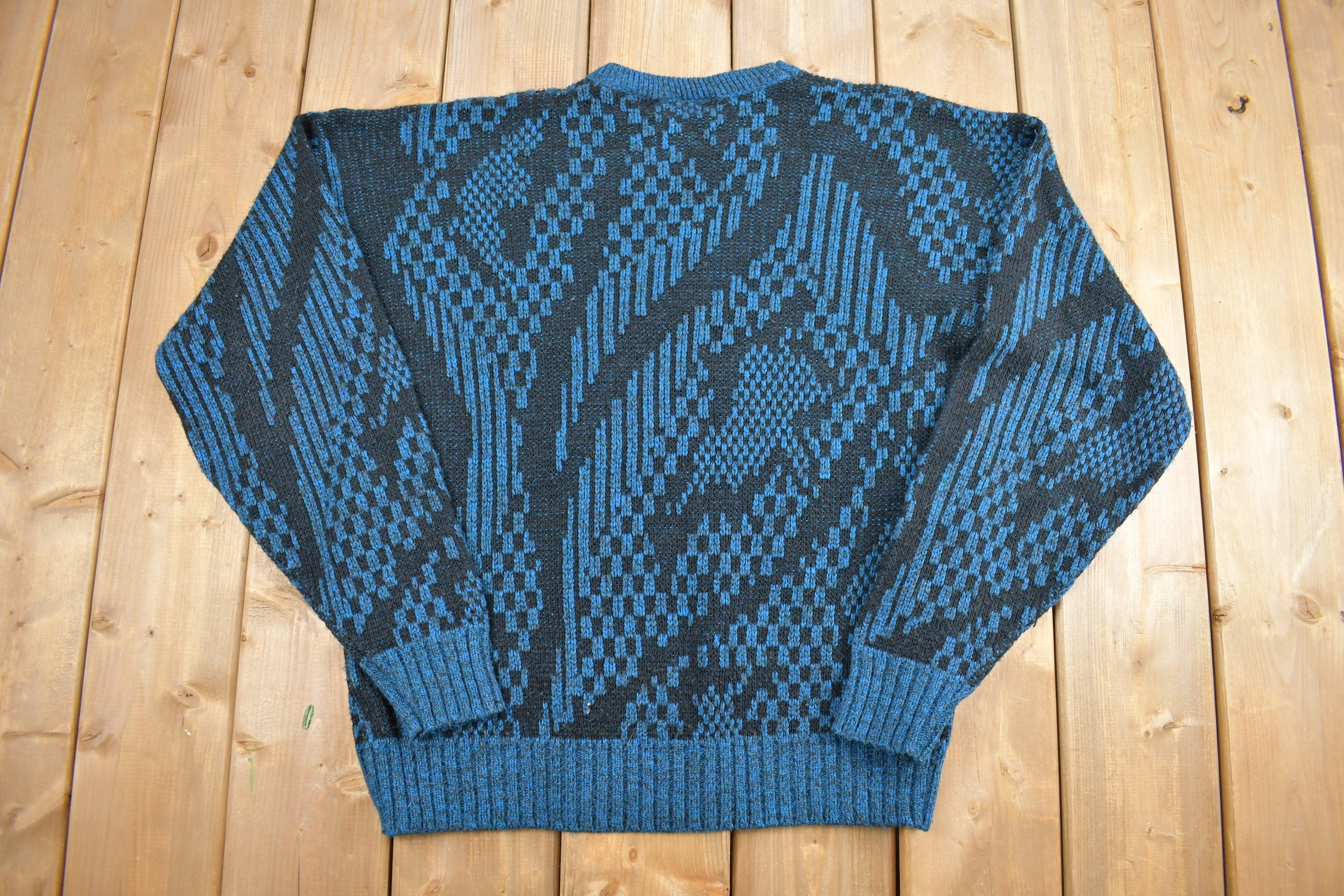 Vintage 1980s New Era Knit Crewneck Sweater
