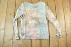 Vintage Y2K Trippy Floral Womens One World Single Stitch T-Shirt