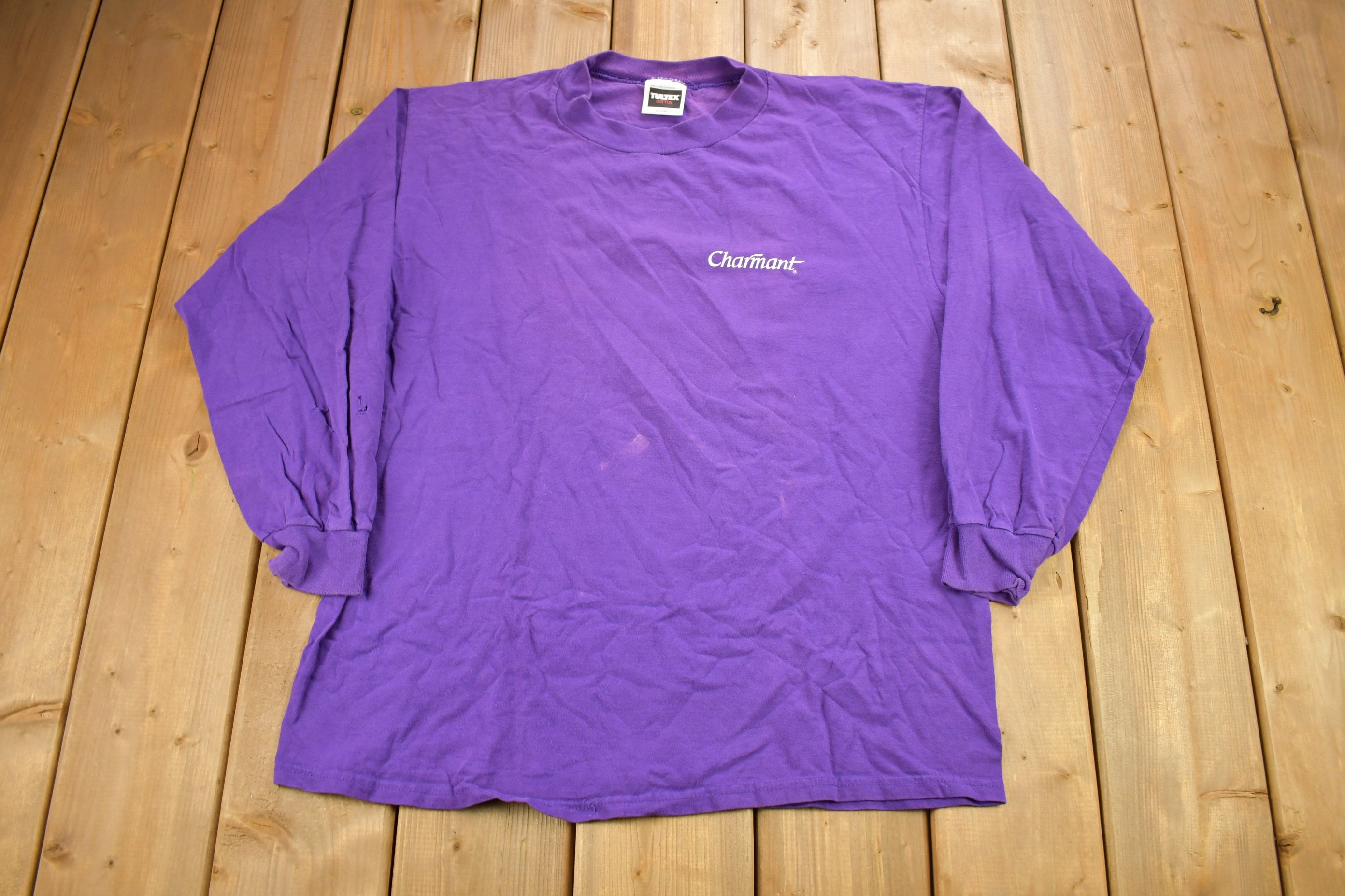 Vintage 1990s Charmant Maximum Color Long Sleeve Graphic T Shirt
