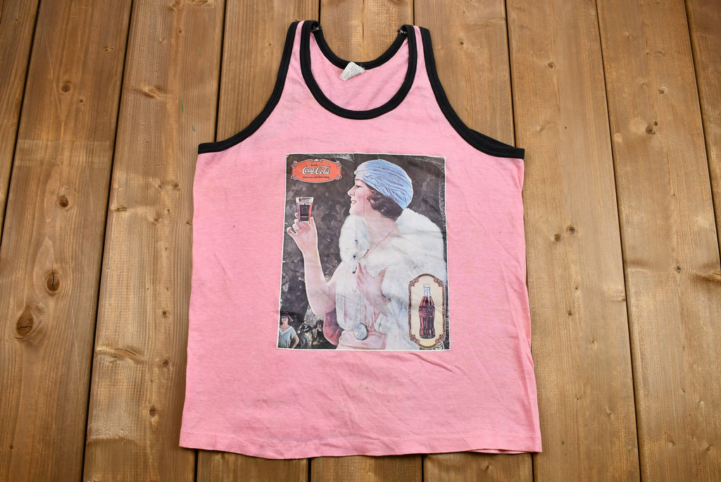 Vintage 1980s Coca-Cola Antique Ad Graphic Tank Top