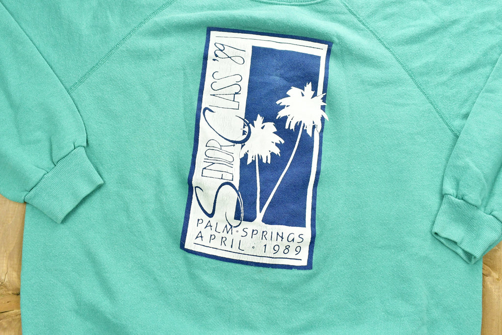 Vintage 1989 Palm Springs Senior Class Raglan Crewneck Sweatshirt