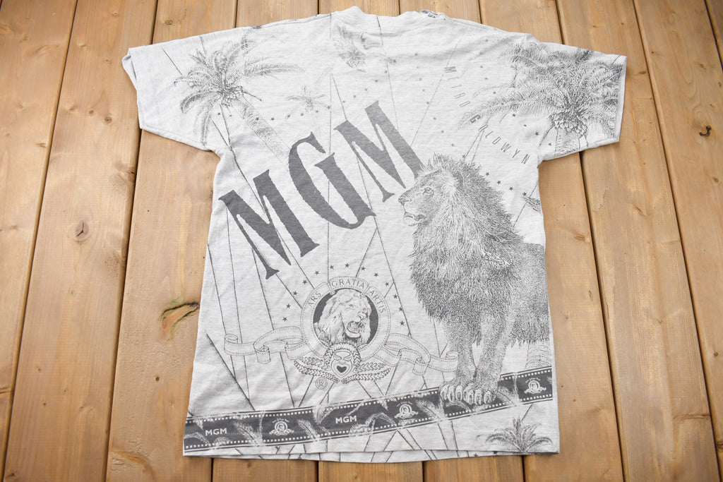 Vintage 1990s Metro Goldwyn Mayer Graphic All Over Print T Shirt