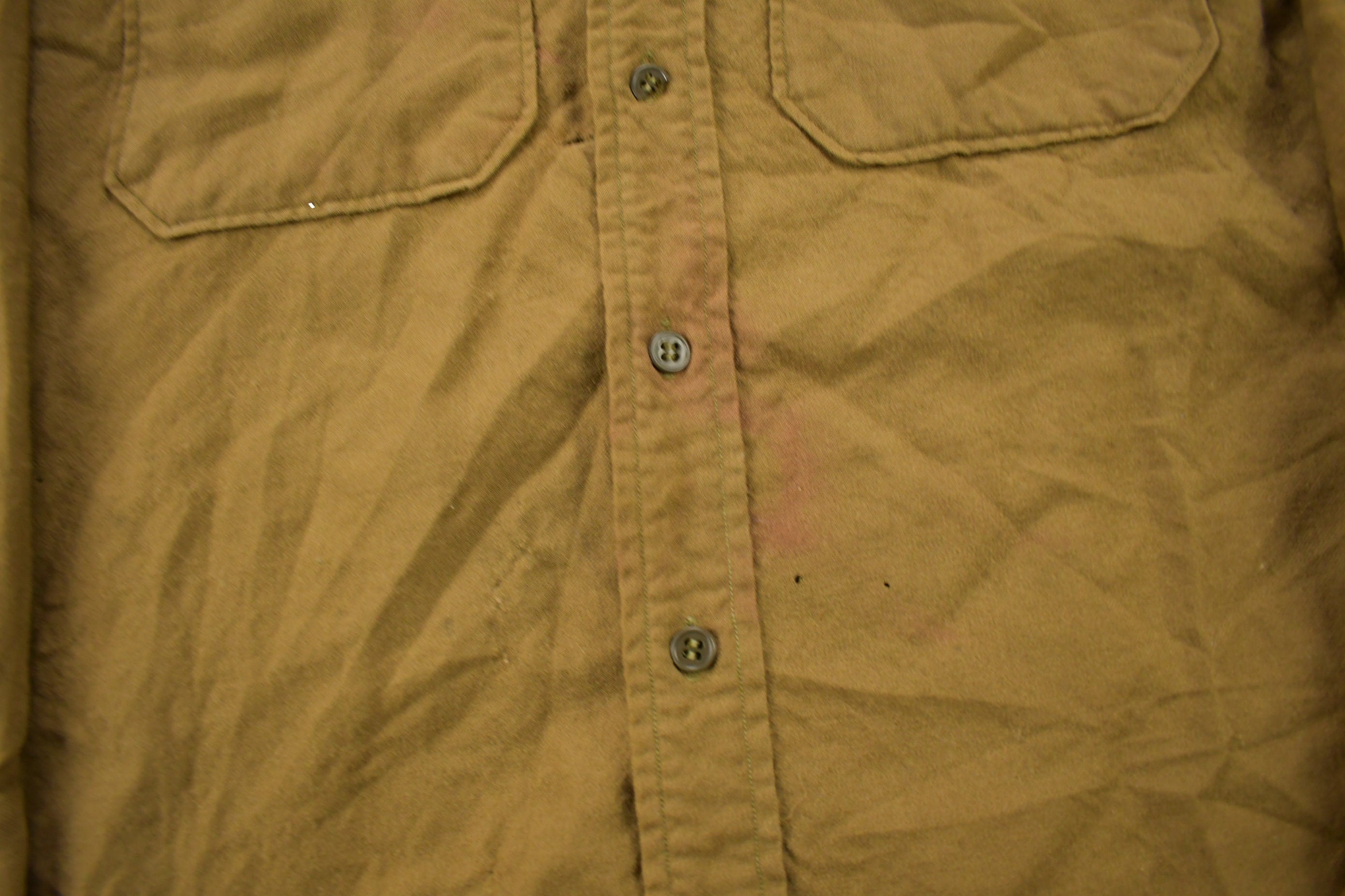 Vintage 1990s Green Blank Button Up Shirt