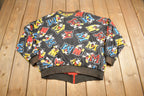 Vintage 1990s Disney Mickey Mouse All Over Print Reversible Jacket