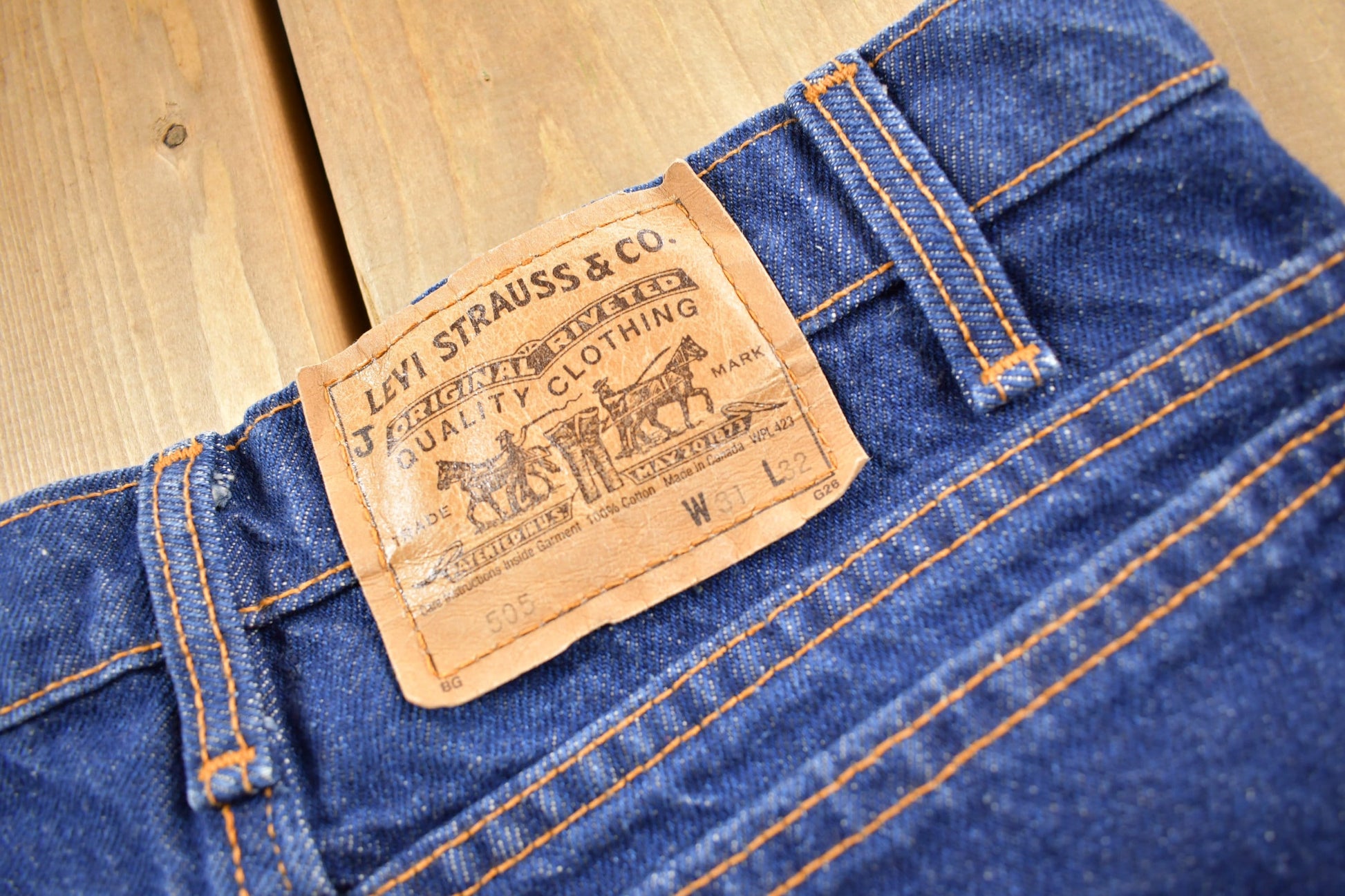 Vintage 1980s Levi's Orange Tab Medium Wash Denim Jeans Size 30 x 31