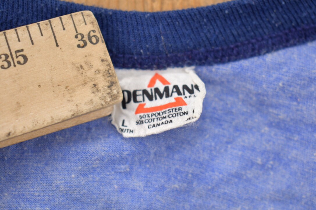 Vintage 1976 Led Zeppelin Swan Song Double Sided Promo Band Ringer T-shirt