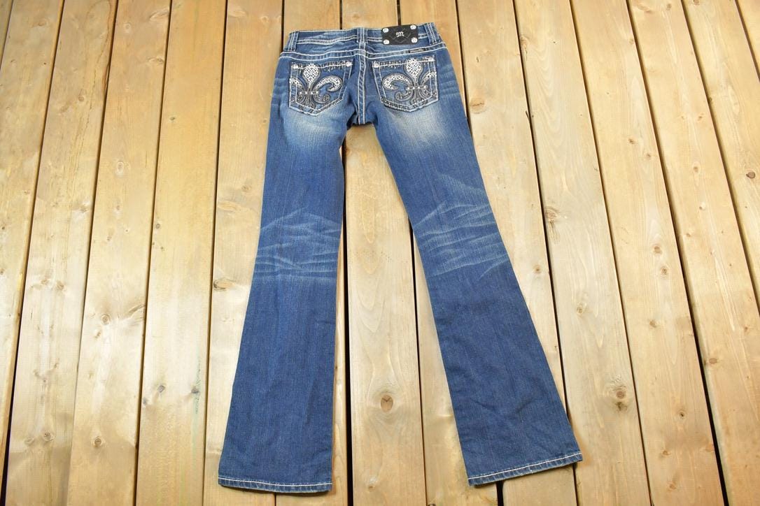 Vintage Y2K Miss Me Bedazzled Low Rise Jeans Size 26x31