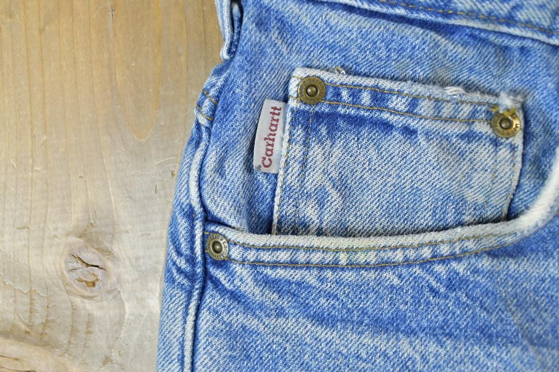 Vintage 1990s Carhartt Fleece Lined Denim Jeans Size 36x34
