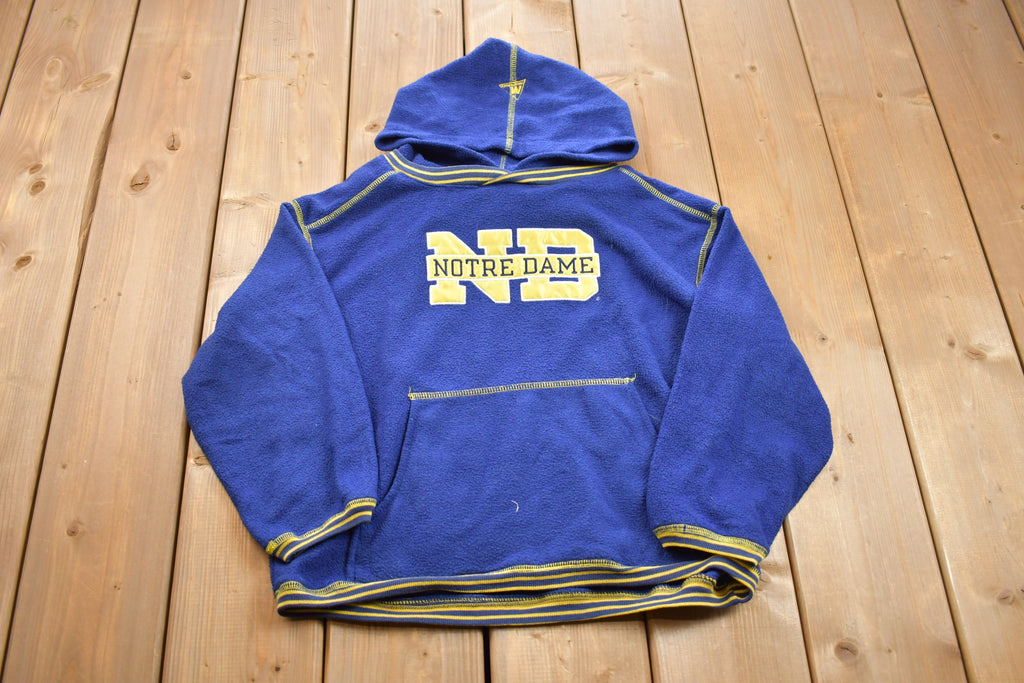 Vintage 1990s University Of Notre Dame Collegiate Fleece Hoodie