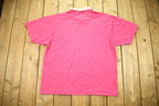 Vintage 1990s Cute Bird Theme Collared T-Shirt