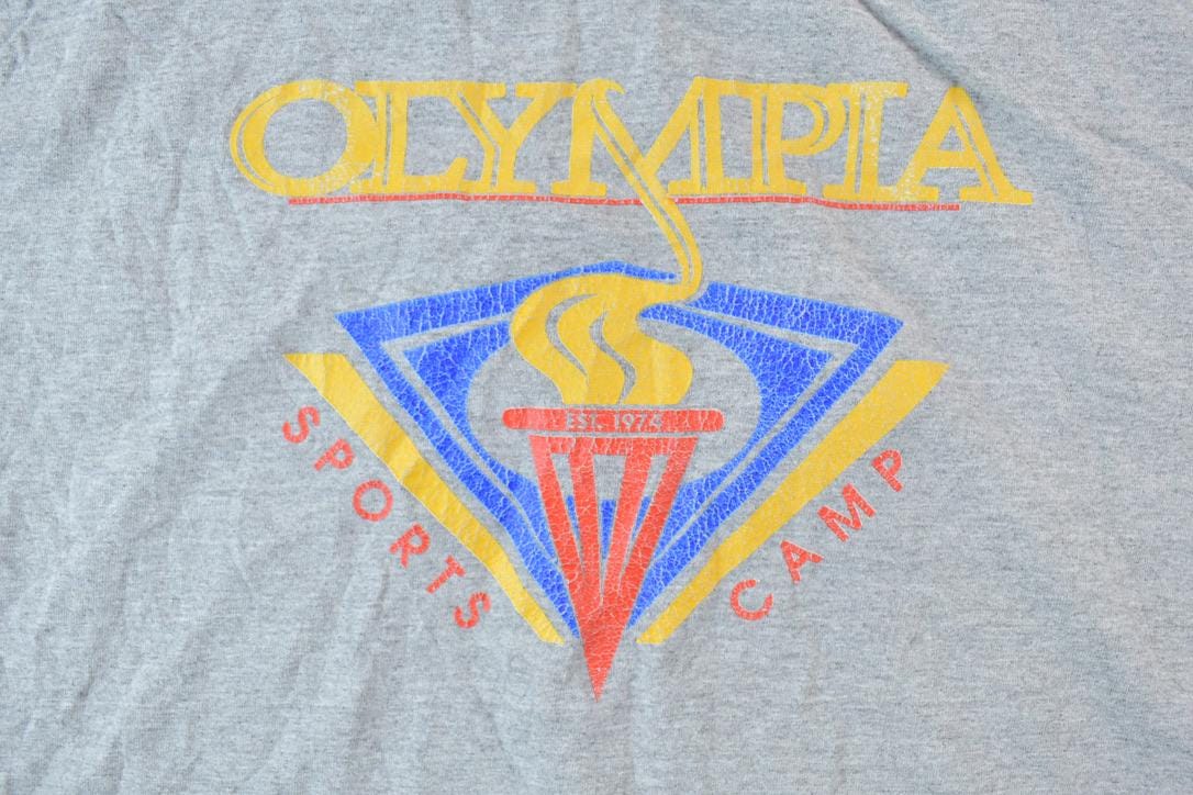 Vintage 1990s Nike Olympia Sports Camp Graphic T-Shirt