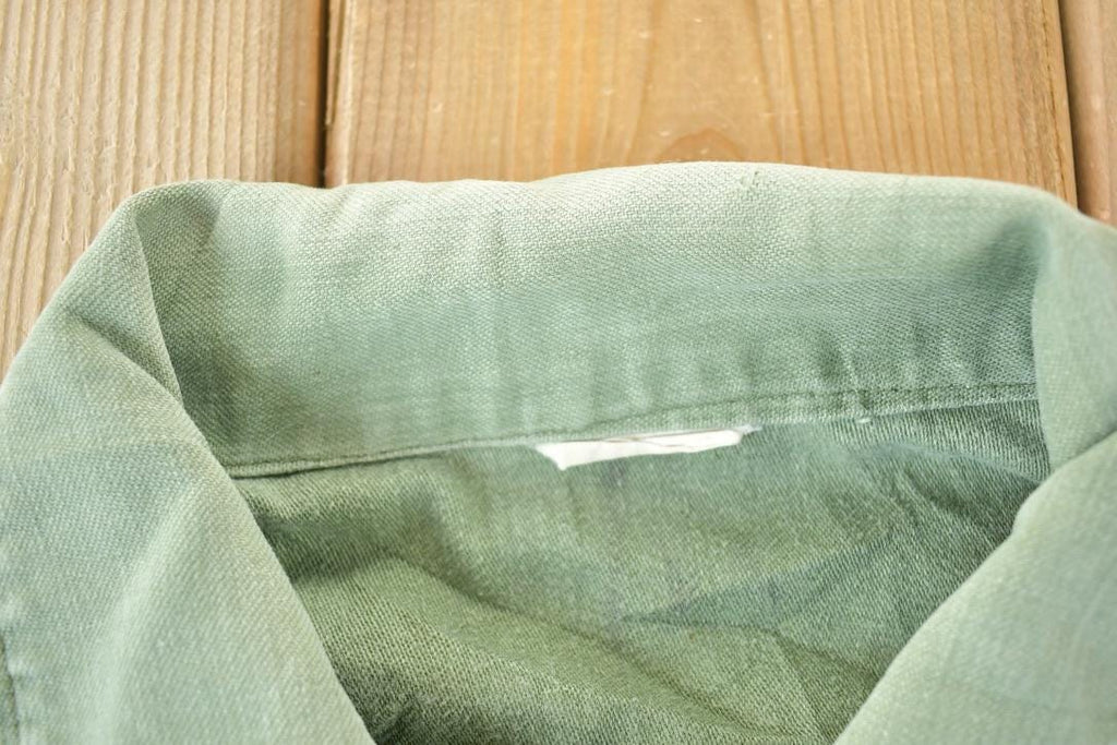 Vintage Military Button Up Shirt