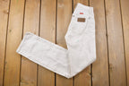 Vintage 1990s Wrangler White Denim Jeans 22 x 32