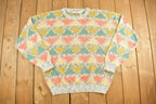 Vintage 1990s The Men's Store Abstract Knitted Sweater 90s Crewneck