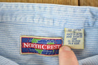 Vintage 1990s Northcrest Striped Button Up Shirt Mens L