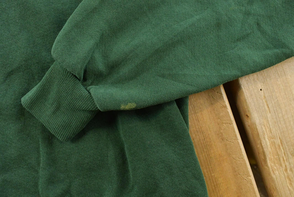 Vintage 1990s Jerzees Blank Green Crewneck Sweatshirt Men's XL / Made In USA / Essential / Streetwear / 90s Blank / Vintage Blanks
