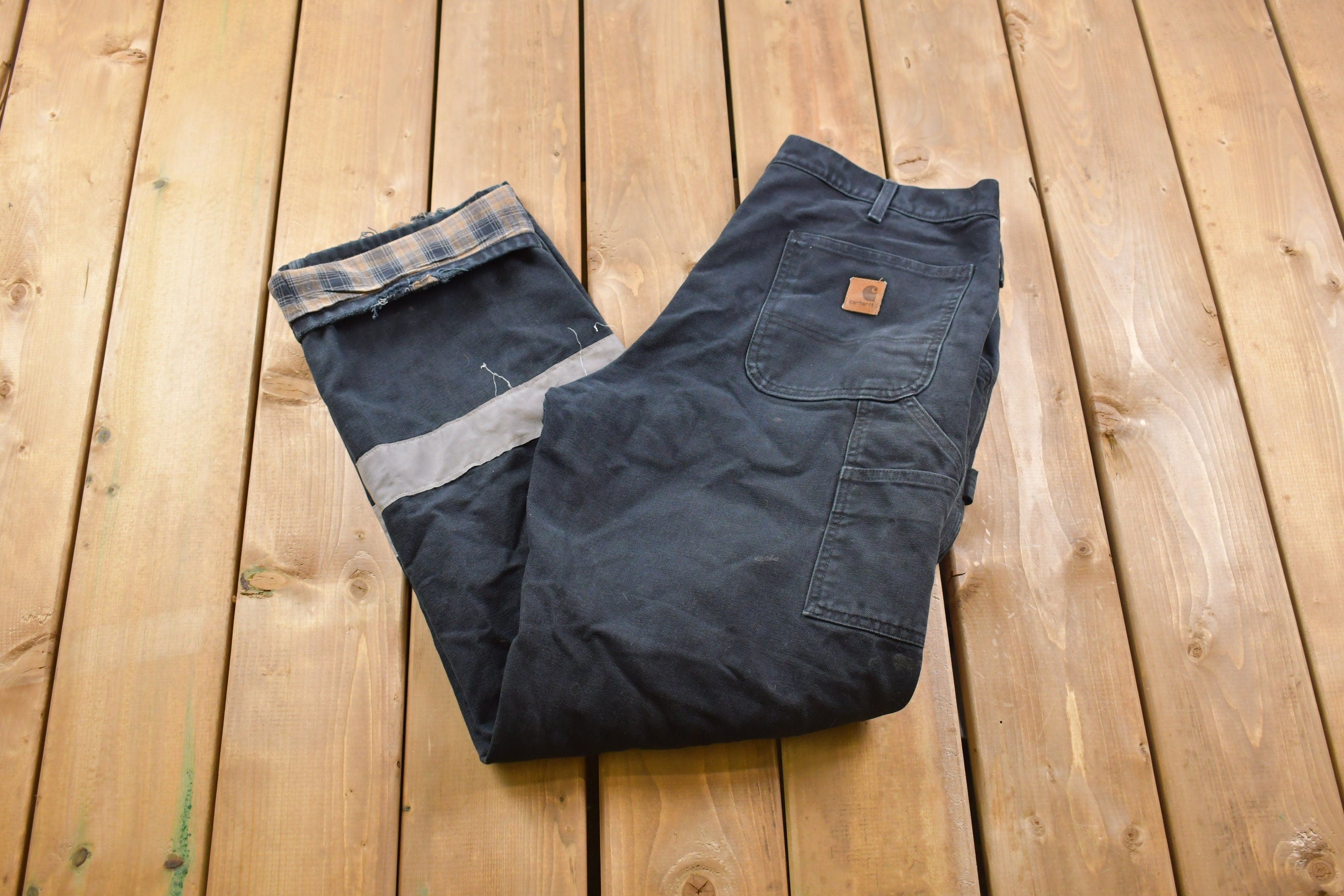 Vintage 1990s Carhartt Plaid Lined Work Pants Size