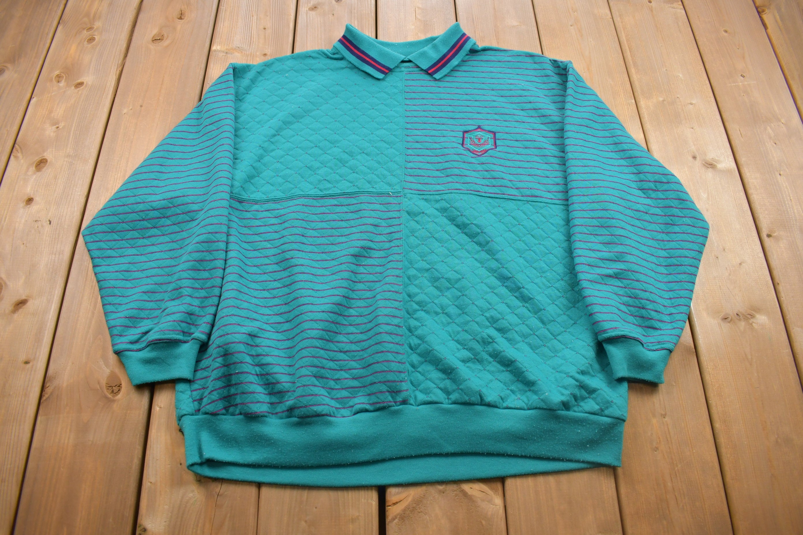 Vintage 1990s Collared Crewneck Sweatshirt